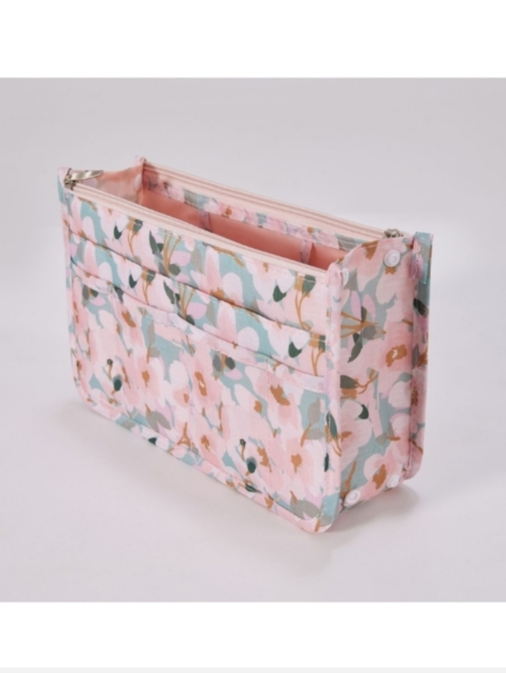 Purse Organizer Insert-Pink Floral - Picture 3 of 12